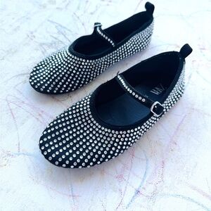 Zara Black and Silver Girl’s Dress Shoes